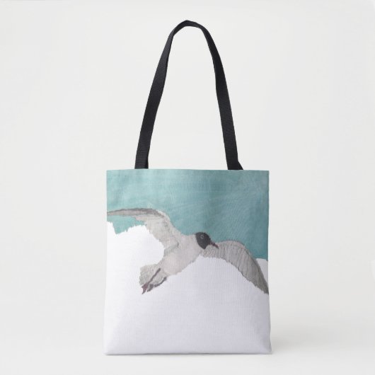 Zeemeeuw, vogel, hemel, kustlijn, naar het schijnt tote bag (Voorkant)