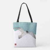 Zeemeeuw, vogel, hemel, kustlijn, naar het schijnt tote bag (Achterkant)