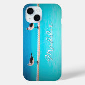 Zeemeeuw vogel oceaan foto aangepaste naam script  Case-Mate iPhone case (Achterkant)