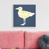 zeemeeuw | Vrij en vrij Canvas Afdruk (Insitu (Woonkamer))