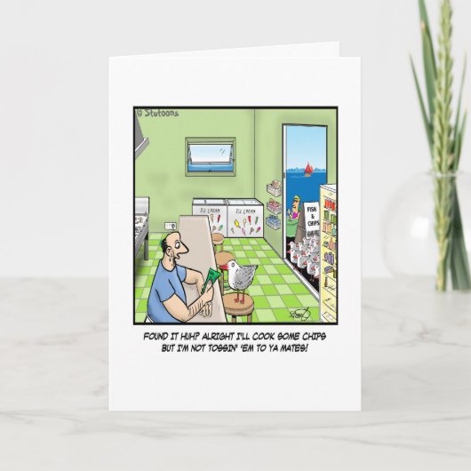 Zeemeeuwen en chips kaart (Voorkant)