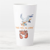 Zeemeeuwen maken me Crabby Latte Mok (Voorkant)