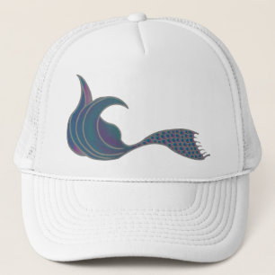 Zeemeisjesstaart in tinten groen en roze trucker pet