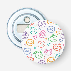 zeemijlpatroon button flesopener