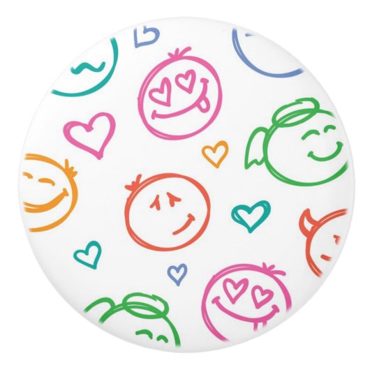 zeemijlpatroon keramische knop (Voorkant)