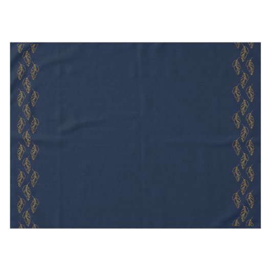 Zeemleder en goudlef Elegant Table Cloth Tafelkleed (Voorkant (Horizontaal))