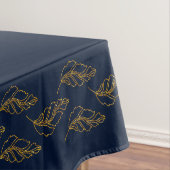 Zeemleder en goudlef Elegant Table Cloth Tafelkleed (Voorbeeld)