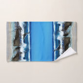 zeemleder op de balkstokken, handdoek (Handdoek)