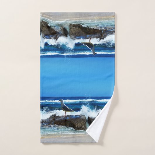 zeemleder op de balkstokken, handdoek (Handdoek)
