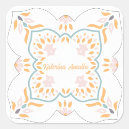 Zeemosaïek Vierkante Sticker