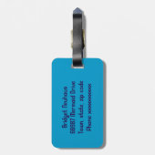 zeemuil bagagelabel (Achterkant verticaal)