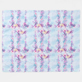 Zeemuizen, zeebaars, blauw fleece deken (Voorkant (Horizontaal))