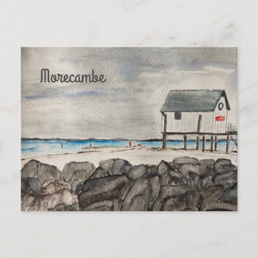 Zeeoord Morecambe Beach Hut Lancashire Briefkaart (Voorkant)
