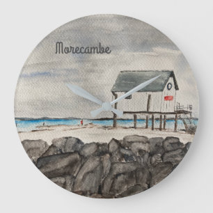 Zeeoord Morecambe Beach Hut Lancashire Grote Klok