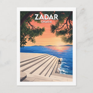 Zeeorgel, Zadar, Kroatië Reis Briefkaart