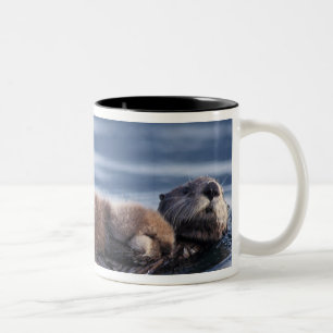 zeeotter, Enhydra lutris lutris Tweekleurige Koffiemok