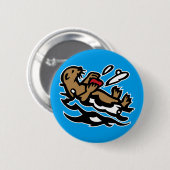 Zeeotter Ronde Button 5,7 Cm (Voorkant /achterkant)