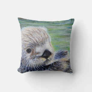 Zeeotter Schilderij Kussen