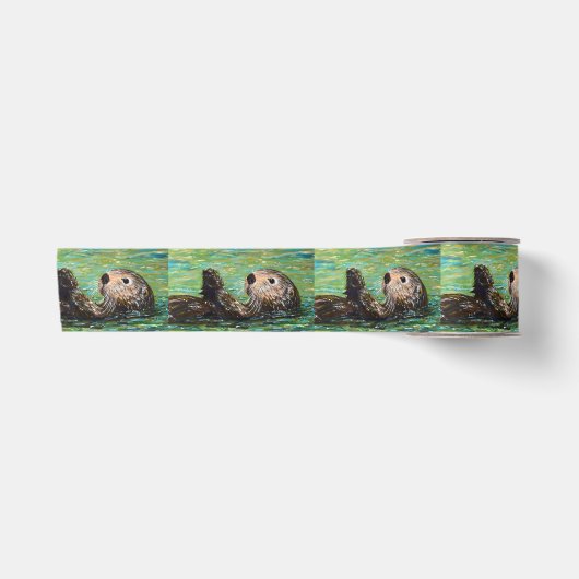 Zeeotter Schilderij Lint (Voorkant)
