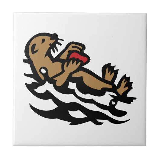 Zeeotter Tegeltje (Voorkant)