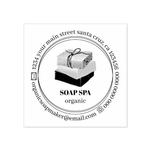 Zeep Biologische Spa Rubberstempel (Afrduk)