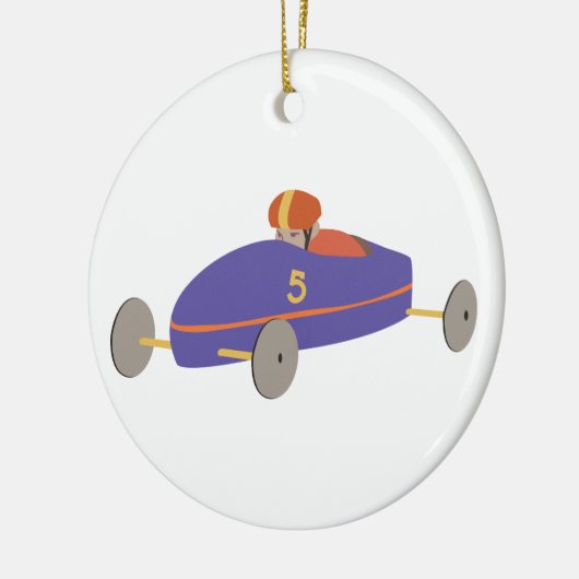 Zeep Box Derby Keramisch Ornament (Links)