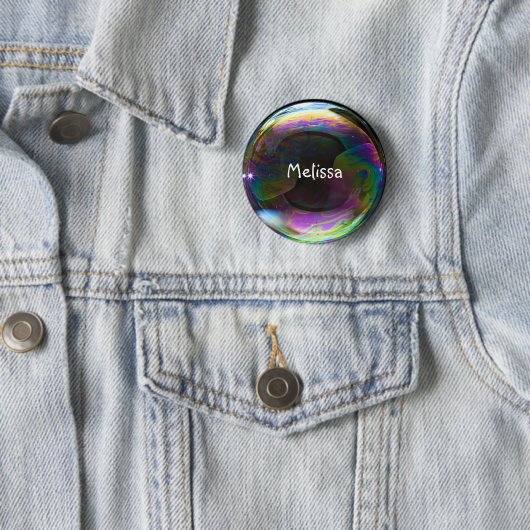 Zeep Bubble met naam Ronde Button 5,7 Cm (In situ)