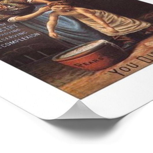 zeep en druk af poster (Hoek)