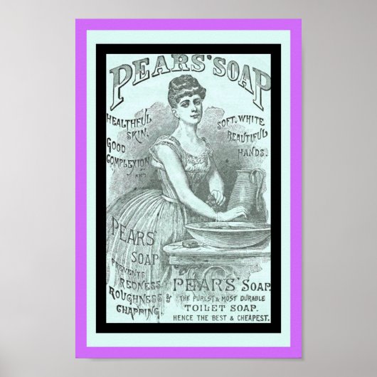   zeep en handwaskopie c. 1880 poster (Voorkant)