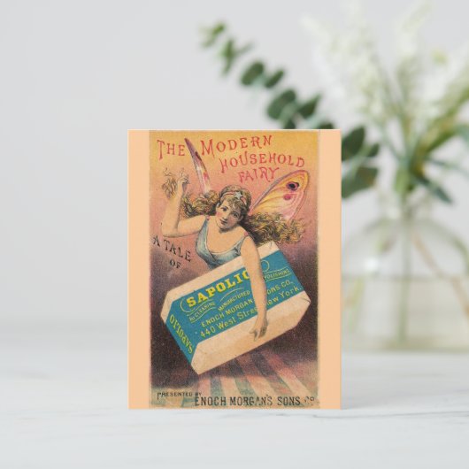 zeep en melk briefkaart (Staand voorkant)