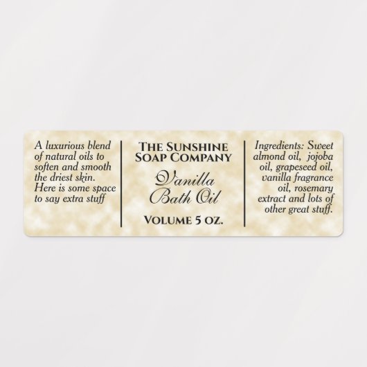 Zeep-etiketten van waterdichte perkampapier labels (Design 2)