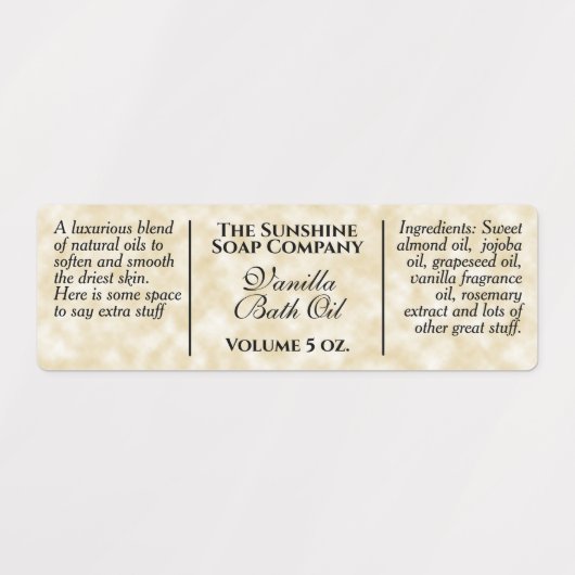 Zeep-etiketten van waterdichte perkampapier labels (Design 1)