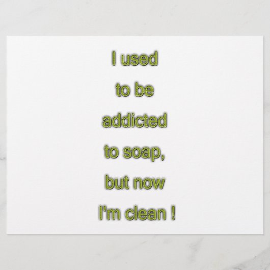 Zeep grappige tekst flyer (Voorkant)