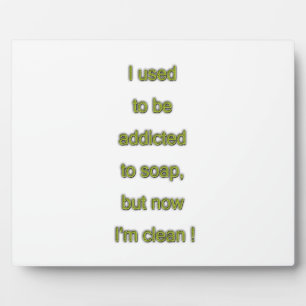 Zeep grappige tekst fotoplaat