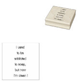 Zeep grappige tekst 	rubberstempel (Gestempeld)