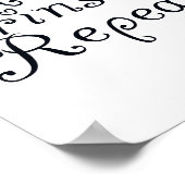 Zeep spoelen herhalen badkamer bord poster (Hoek)