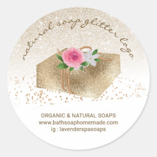 Zeep Thuisgemaakte Natuurlijke Biologische Spa Pro Ronde Sticker