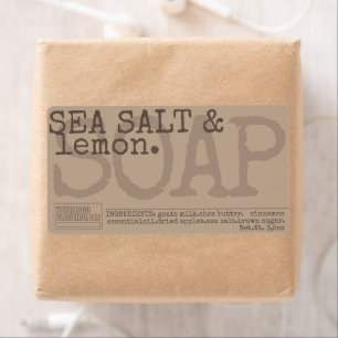 zeep Verpakking bruin beige Etiket