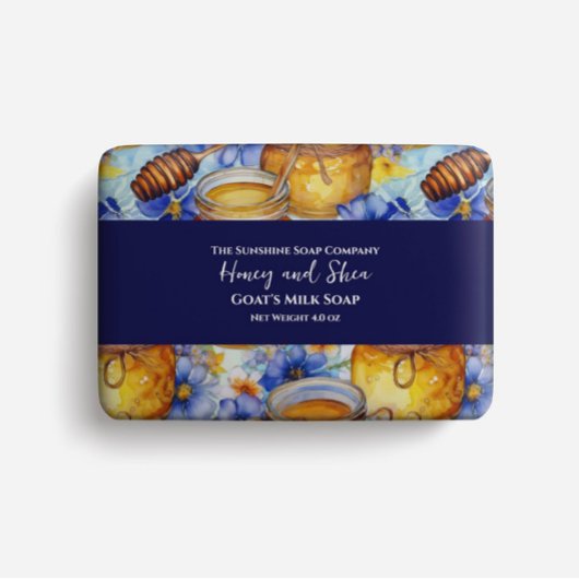 Zeep Verpakkingspapier - honing en bloemen. Flyer