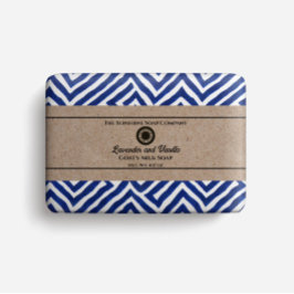 Zeep Wrapping Papier - blauw en wit geometrisch Flyer