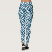 Zeepaard en zeeduivel - Blue Sealife Pattern Leggings (Achterkant)