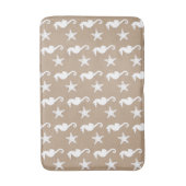 Zeepaard en zeester - wit op tauptan badmat (Voorkant Verticaal)