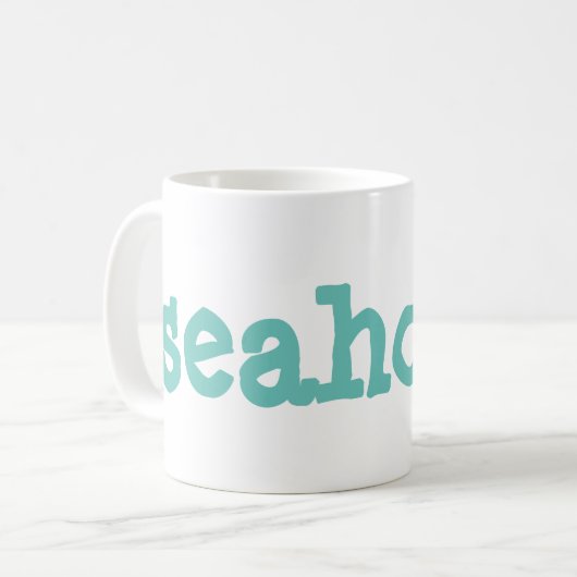 zeepaard koffiemok (Voorkant links)