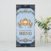 Zeepaard luxe strand menu vintage schelp (Staand voorkant)
