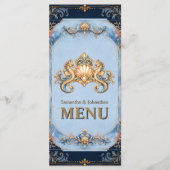 Zeepaard luxe strand menu vintage schelp (Voorkant)
