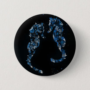 zeepaard ronde button 5,7 cm