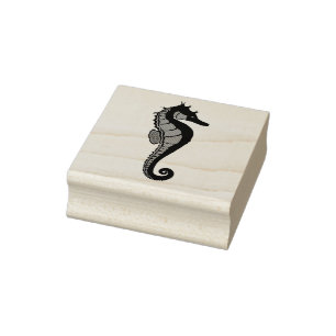 Zeepaard, zee, paard, oceaan, vorm 	rubberstempel