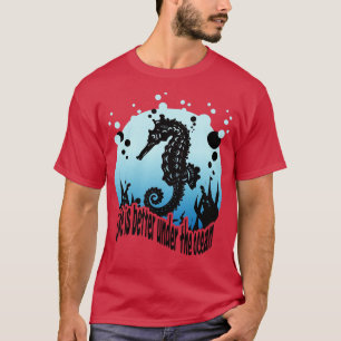 Zeepaardduiken Snorkelen Marine Life Biolo T-shirt
