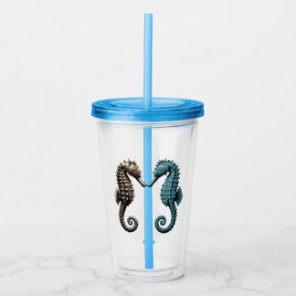 Zeepaarden acryl drinkbeker