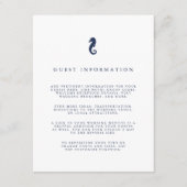 Zeepaarden Bruiloft Gast Details Informatiekaartje (Voorkant)